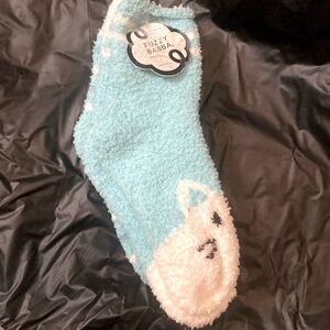 Fuzzy Babba Women’s Socks 3 Pairs Mid Crew Blue/Wht. Sz. Shoe 4-10 NWT